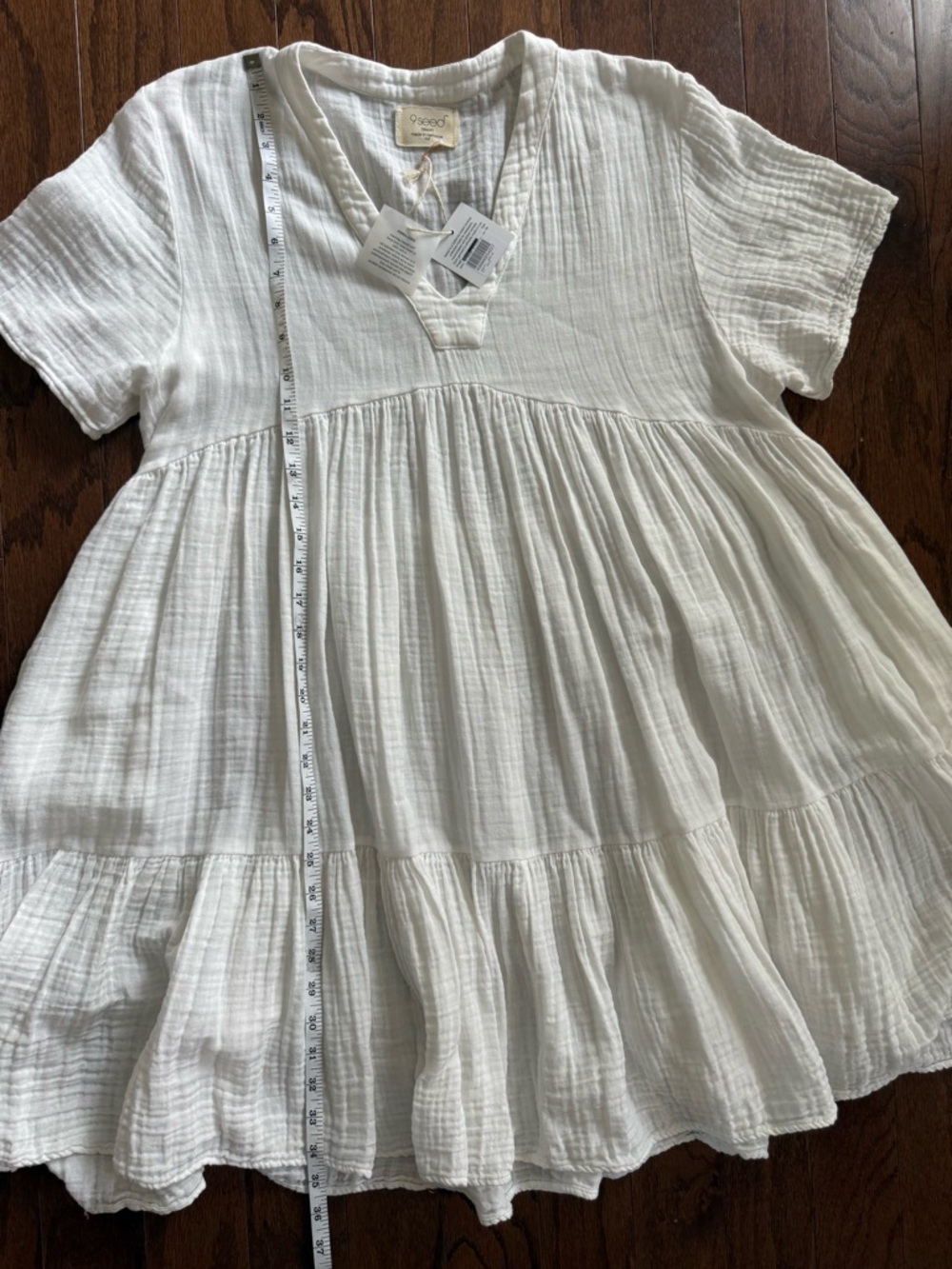 9Seed NWT Swim coverup in white size M/L - Picture 5 of 8